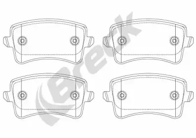 Комплект тормозных колодок, дисковый тормоз BRECK купить